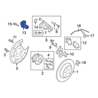 Ford OE - Rear Left Parking Brake Actuator