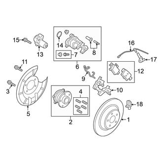 Ford OE - Rear Suspension - Brake Components