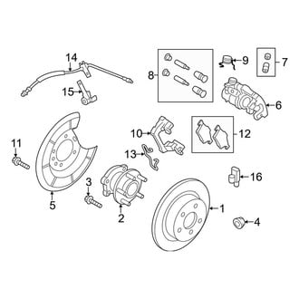 Ford OE - Rear Suspension - Brake Components (AWD)
