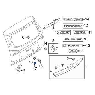 Ford OE - License Plate Bracket Insulator