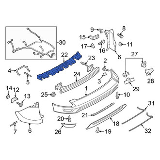 Ford OE - Rear Bumper Impact Absorber