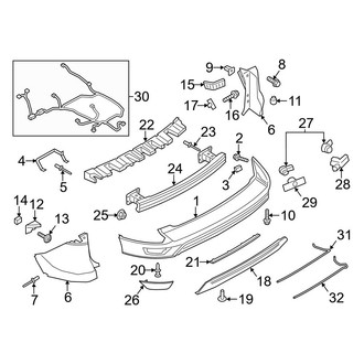 Ford OE - Rear Bumper - Bumper & Components (W/O Trailer Package)