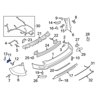 Ford OE - Rear Left Upper Bumper Cover Support Rail