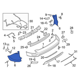 Ford OE - Rear Right Bumper Extension