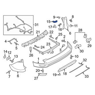 Ford OE - Rear Left Lower Bumper Cover Support Rail