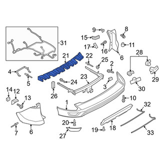 Ford OE - Rear Bumper Impact Absorber