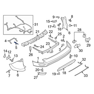 Ford OE - Bumper Cover Support Rail Rivet