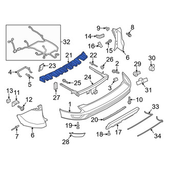 Ford OE - Rear Bumper Impact Absorber