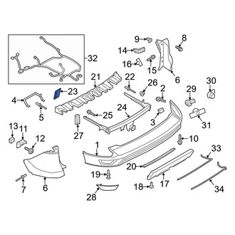 Ford OE - Bumper Impact Absorber Bracket