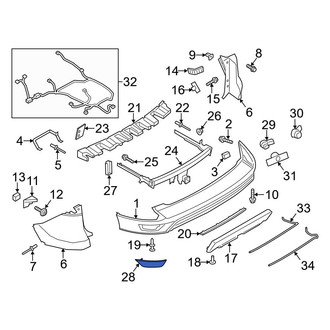 Ford OE - Rear Left Reflector Panel