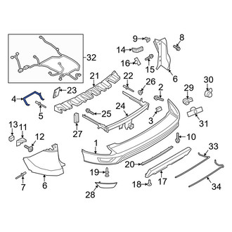 Ford OE - Rear Left Bumper Cover Reinforcement