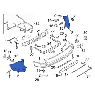 Ford OE - Rear Left Bumper Extension