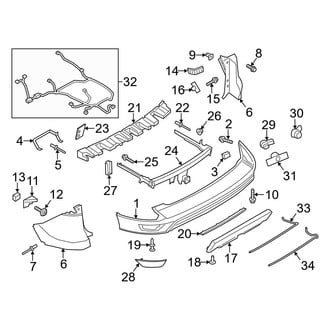 Ford OE - Rear Bumper - Bumper & Components (With Trailer Package)