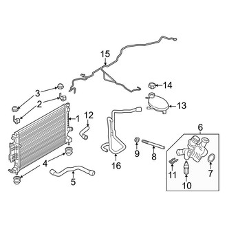 Ford OE - Cooling - Radiator & Components (Main), (1.5L)