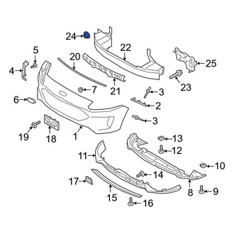 Ford OE - Bumper Impact Bar Nut
