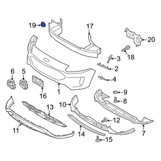 Ford OE - Bumper Impact Bar Nut