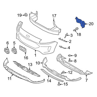 Ford OE - Front Left Bumper Impact Bar Bracket