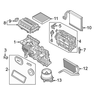 Ford OE - Air Conditioner & Heater - Evaporator Components (W/O Dual Zone A/C)