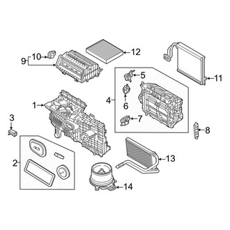 Ford OE - Air Conditioner & Heater - Evaporator Components (With Dual Zone A/C)