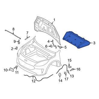 Ford OE - Front Hood Insulation Pad