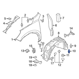 Ford OE - Radiator Support Splash Shield Screw