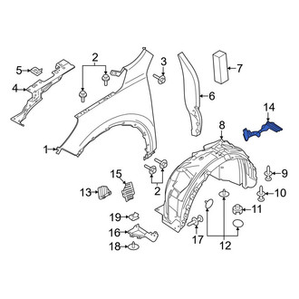 Ford OE - Rear Right Fender Liner Support Bracket