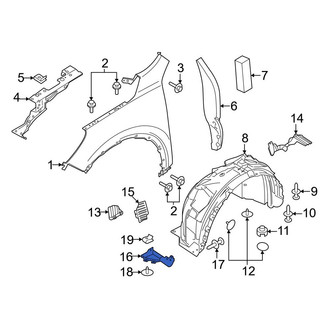 Ford OE - Front Right Fender Liner Extension