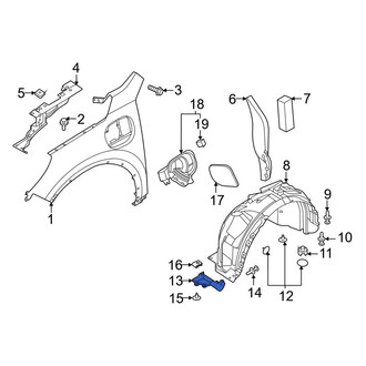 Ford OE - Front Left Fender Liner Extension