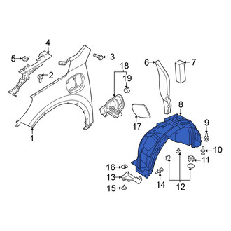 Ford OE - Front Left Fender Splash Shield
