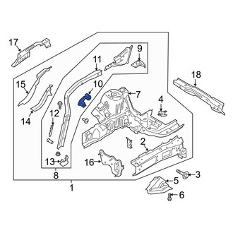 Ford OE - Right Fender Rail Bracket