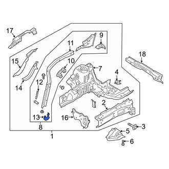 Ford OE - Right Fender Rail Bracket