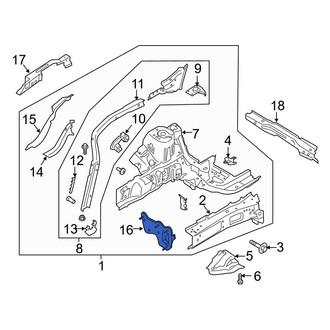 Ford OE - Front Left Bumper Impact Bar Bracket
