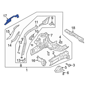 Ford OE - Front Left Inner Fender Reinforcement Bar