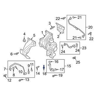 Ford OE - Turbocharger Coolant Line Bolt