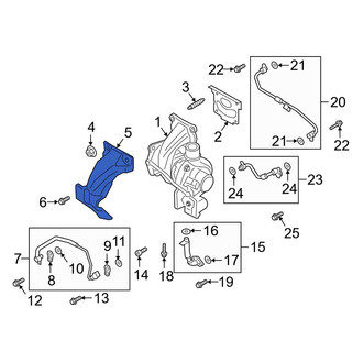 Ford OE - Turbocharger Mount Heat Shield