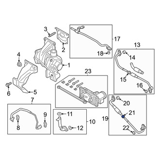 Ford OE - Center Turbocharger Coolant Line Gasket