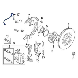 Ford OE - Front Brake Hydraulic Hose