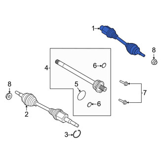 Ford OE - Front Right CV Axle Assembly