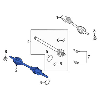 Ford OE - Front Left CV Axle Assembly