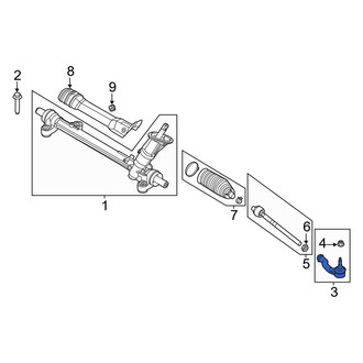 Ford OE - Inner Steering Tie Rod End