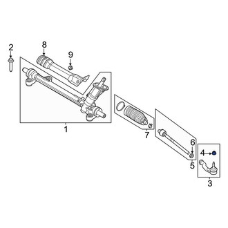 Ford OE - Outer Steering Tie Rod Nut