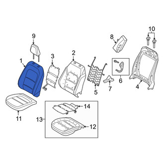Ford OE - Front Right Seat Back Cushion Cover