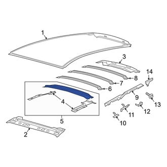 Ford OE - Left Roof Luggage Carrier Side Rail