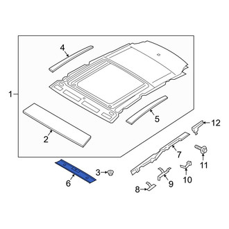 Ford OE - Rear Sunroof Molding