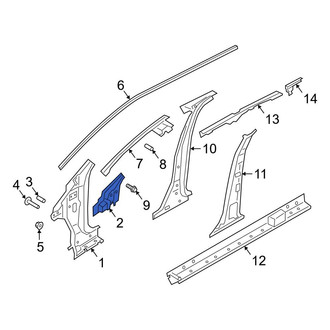 Ford OE - Left Body A-Pillar Reinforcement