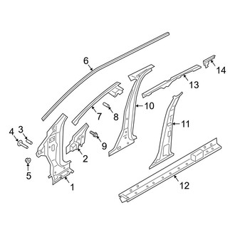 Ford OE - Pillars, Rocker & Floor - Center Pillar & Rocker