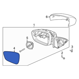 Ford OE - Front Right Door Mirror Glass