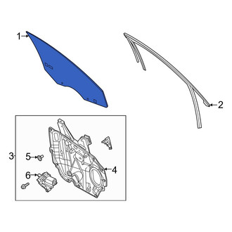 Ford OE - Front Right Door Glass
