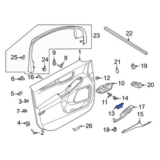 Ford OE - Rear Right Interior Door Handle Screw Cap