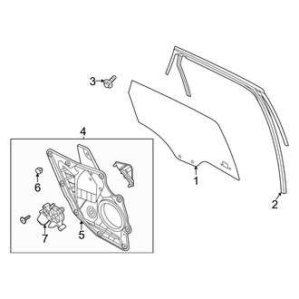 Ford OE - Rear Door - Glass & Hardware